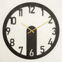Wallity Mood Metal Wall Clock - APS114 - Negro y dorado